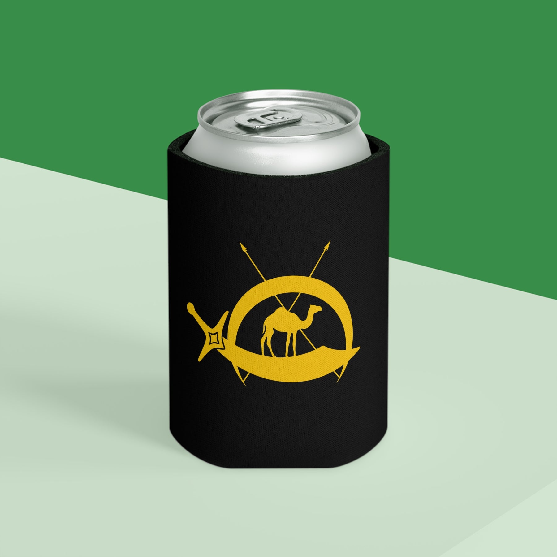 DOKO Can Cooler - Gold & Black With Polyester Exterior - Bricks Masons
