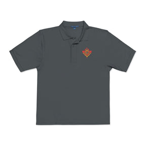 Master Mason Blue Lodge Canada Jurisdiction Polo Shirt - Embroidered Square & Compass G Maple Leaf - Bricks Masons