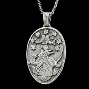 Masonic Rebis Pendant in Silver 4 cm 14 g Alchemy Art 1584 - Bricks Masons