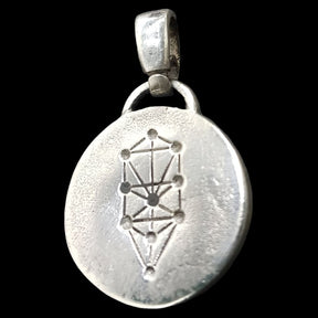 I said Kabbalah ACTS OF LOVE Aleph Num Num Name of God 44 YELAHIAH in silver 2.5 cm 9 g Art 1766 - Bricks Masons