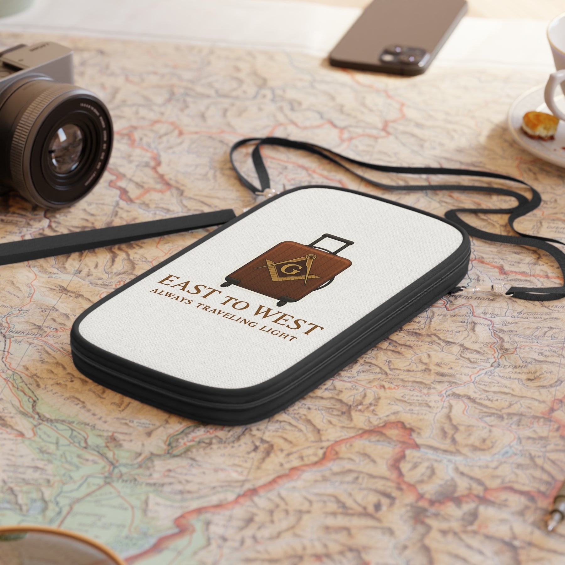 Master Mason Blue Lodge Passport Wallet - Always Traveling Light - Bricks Masons