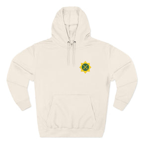 Red Cross of Babylone Hoodie - Embroidered Signature Detail - Bricks Masons
