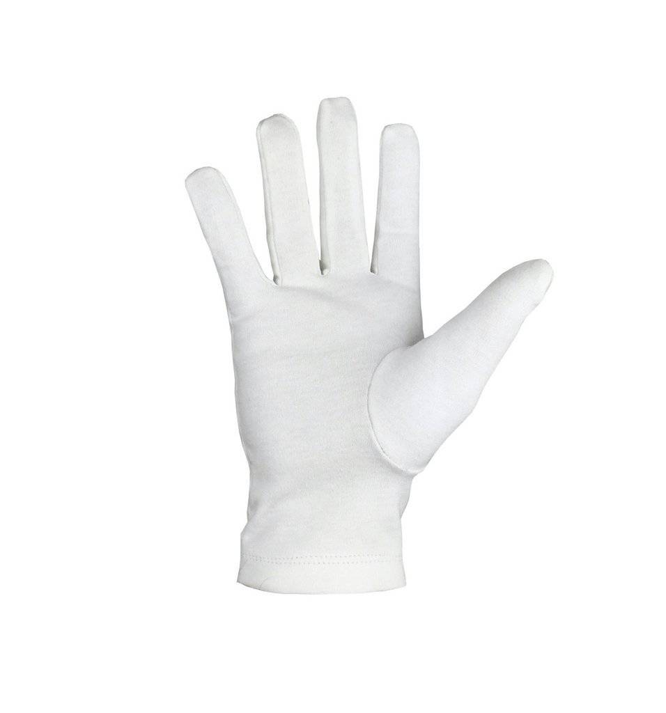 Shriners Gloves - White Cotton Machine Embroidered Emblem