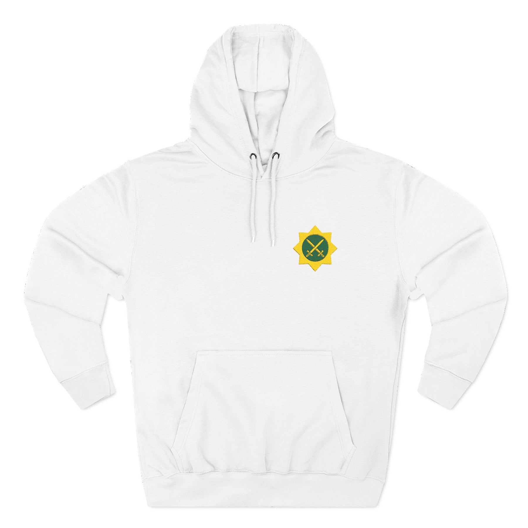 Red Cross of Babylone Hoodie - Embroidered Signature Detail - Bricks Masons