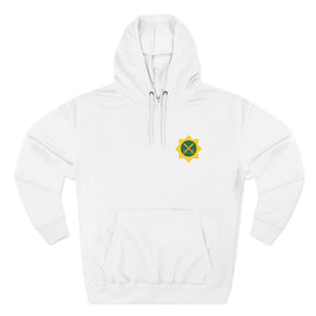 Red Cross of Babylone Hoodie - Embroidered Signature Detail - Bricks Masons