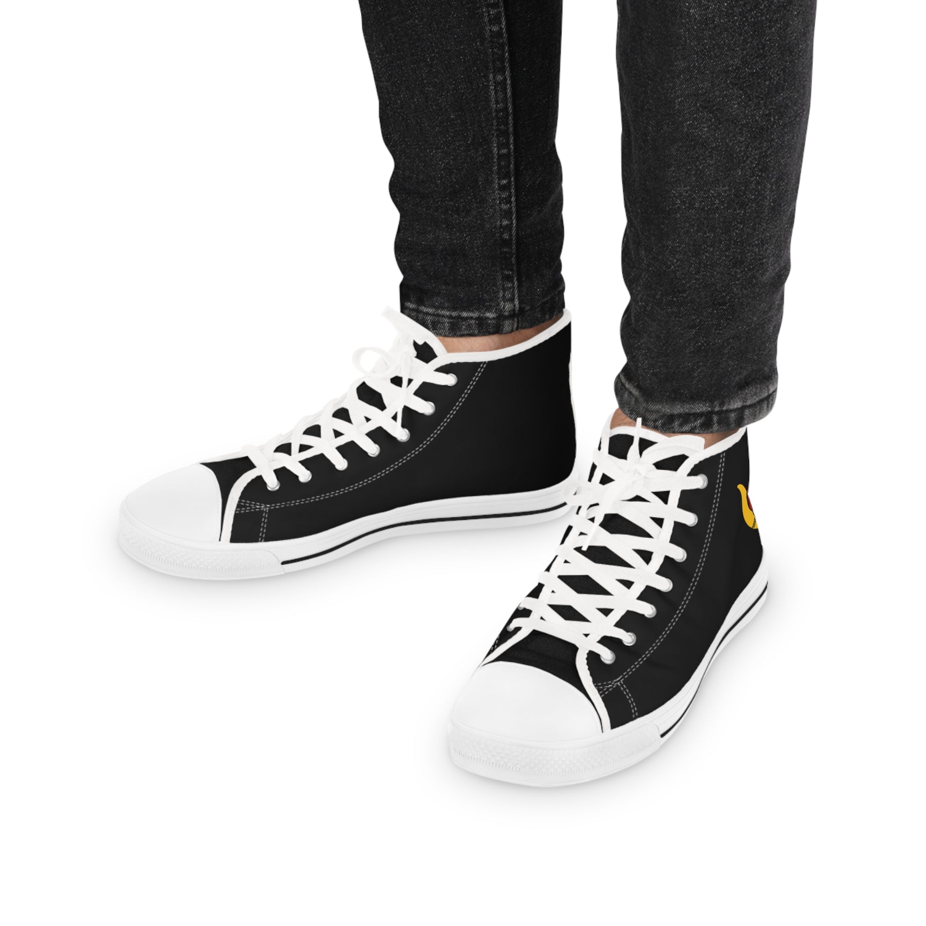 Grotto Sneaker - High Top Black & White - Bricks Masons