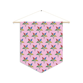 OES Pennant - Colorful Eastern Star Pattern - Bricks Masons