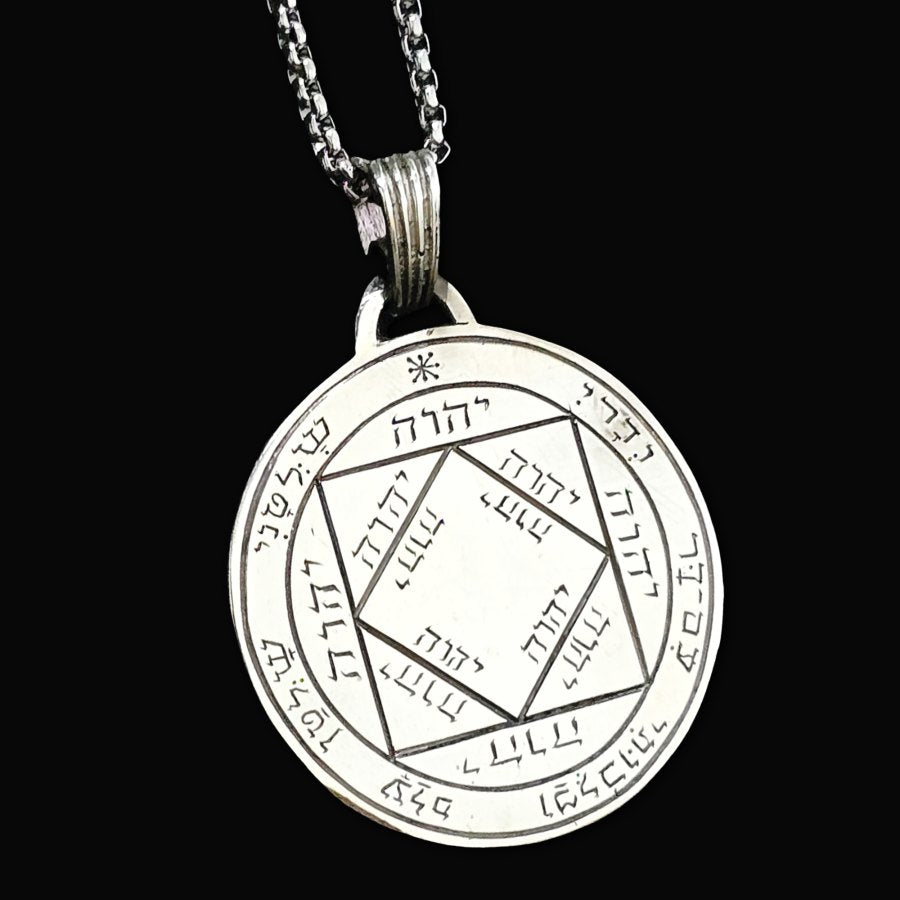 Solomon Pendant Third Pentacle consecrated to the Sun Silver 3 Cm 14 Gr Art 1732 - Bricks Masons