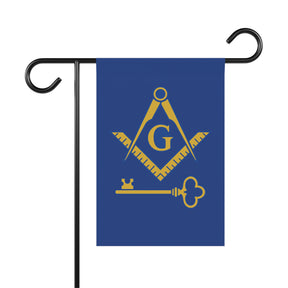 International Masons Yard Flag - Blue Poly Poplin - Bricks Masons