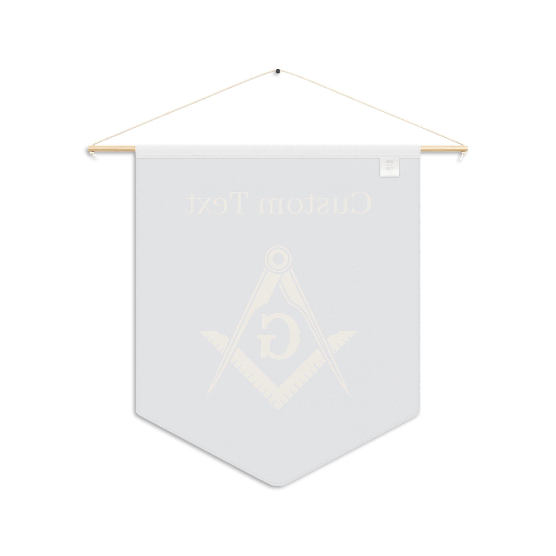 Master Mason Blue Lodge Pennant - Gold & Blue Square & Compass G with Personalization - Bricks Masons