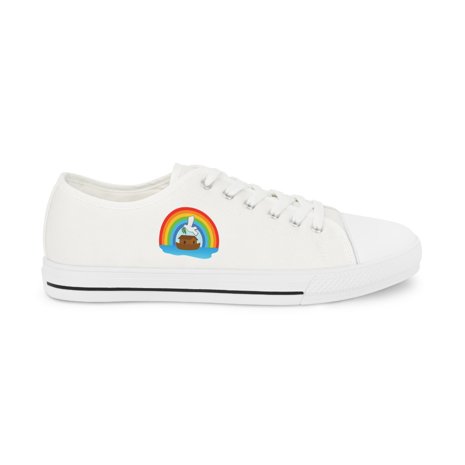 Royal Ark Mariner Sneaker - Low Top Sneaker Black & White Colorful Emblem - Bricks Masons