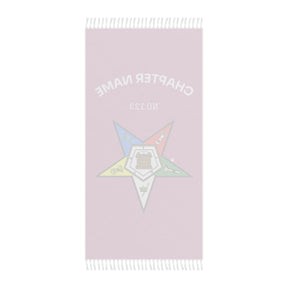 OES Towel - Pink Polyester Customizable Beach Cloth - Bricks Masons