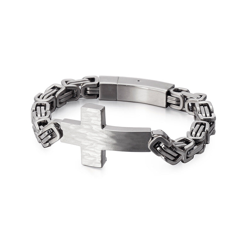 Knights Templar Commandery Bracelet - Silver Cross - Bricks Masons