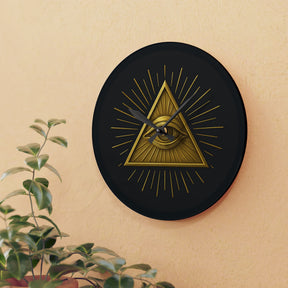 Eye of Providence Clock - All Seeing Eye Design on Acrylic - Bricks Masons