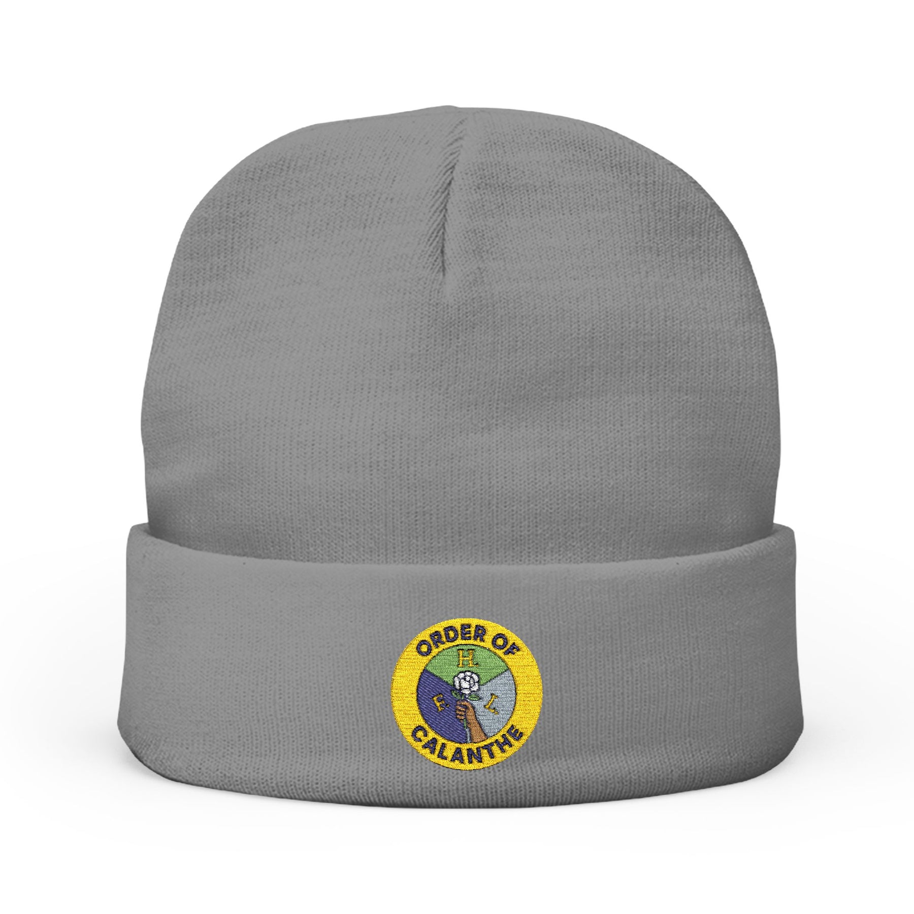 Order of Calanthe Beanie - Knit Embroidery Emblem - Bricks Masons