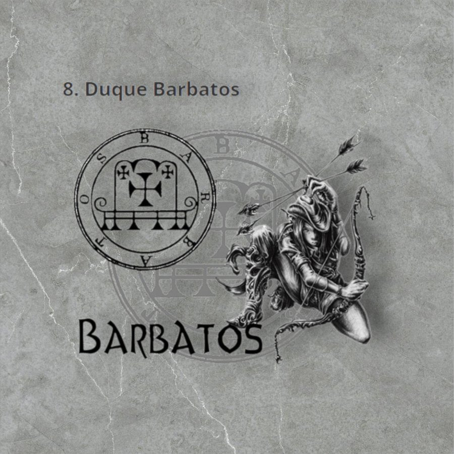 Demon Pendant 08 DUKE BARBATOS and Secret Seal of Solomon 72 Demons Lesser Key of Solomon Goetia In Silver 3 x 2.5 cm 12 Gr Art 1867 - Bricks Masons