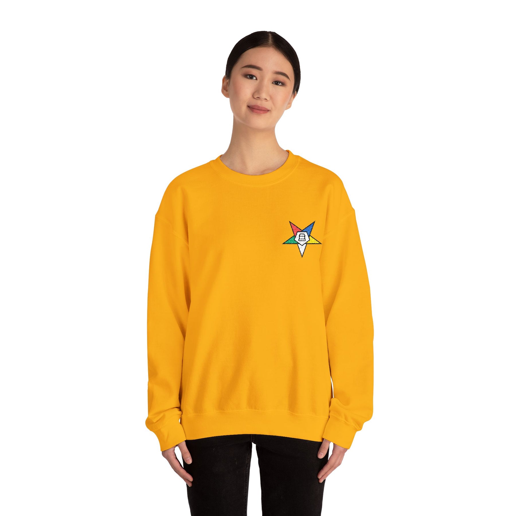 OES Sweatshirt - Crewneck Embroidered Emblem - Bricks Masons