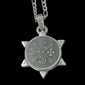 Demon Pendant 69 MARQUES DECARABIA and Secret Seal of Solomon 72 Demons Lesser Key of Solomon Goetia In Silver 3 x 2.5 cm 12 Gr Art 1928 - Bricks Masons