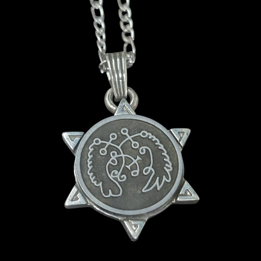 I commemorated Demon 70 PRINCE SEERE and Secret Seal of Solomon 72 Demons Lesser Key of Solomon Goetia In Silver 3 x 2.5 cm 12 Gr Art 1929 - Bricks Masons