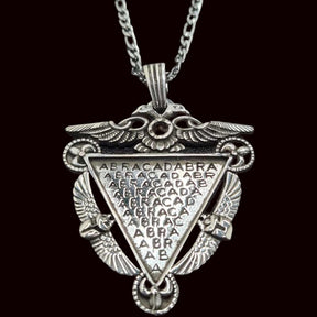 Silver Abracadabra And Isis Pendant 4.5 X 4 Cm Weighs 15 Gr Art 196 - Bricks Masons
