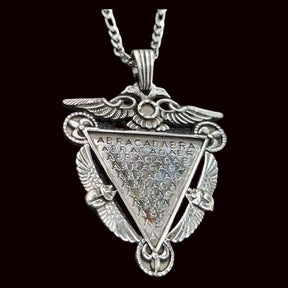 Silver Abracadabra And Isis Pendant 4.5 X 4 Cm Weighs 15 Gr Art 196 - Bricks Masons