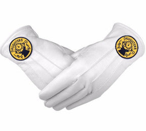 Elks of the World Gloves - White Leather Daughters of IBPOEW - Bricks Masons