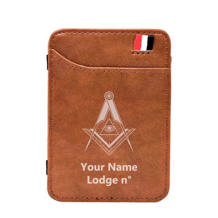 Master Mason Blue Lodge Wallet - Black & Brown