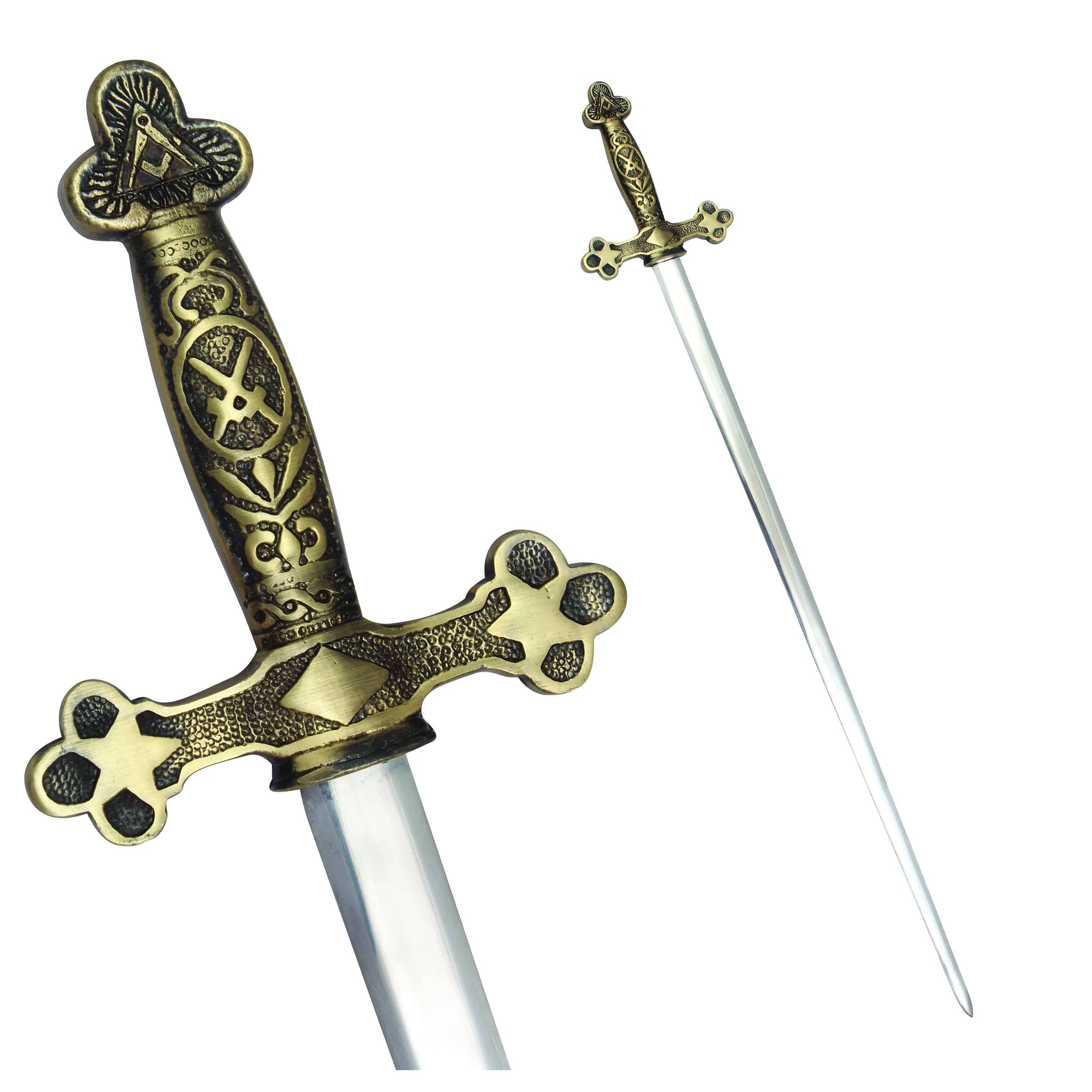 Master Mason Blue Lodge Sword - Square and Compass with Gold Hilt