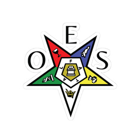 OES Sticker Decal - Kiss-Cut Colorful OES Star - Bricks Masons