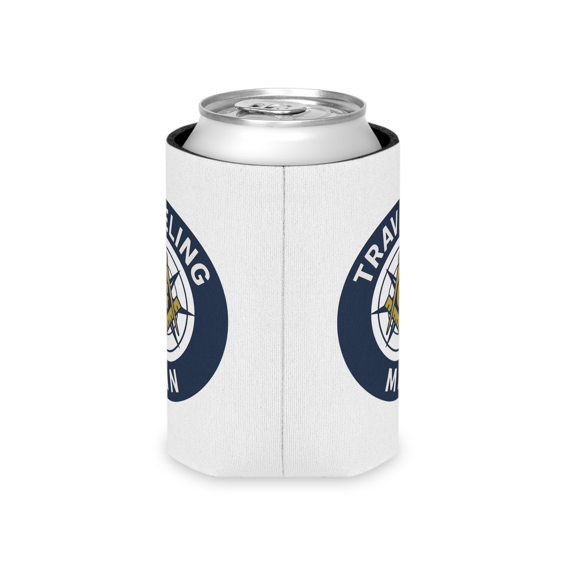 Master Mason Blue Lodge Can Cooler - S&C G Traveling Man - Bricks Masons