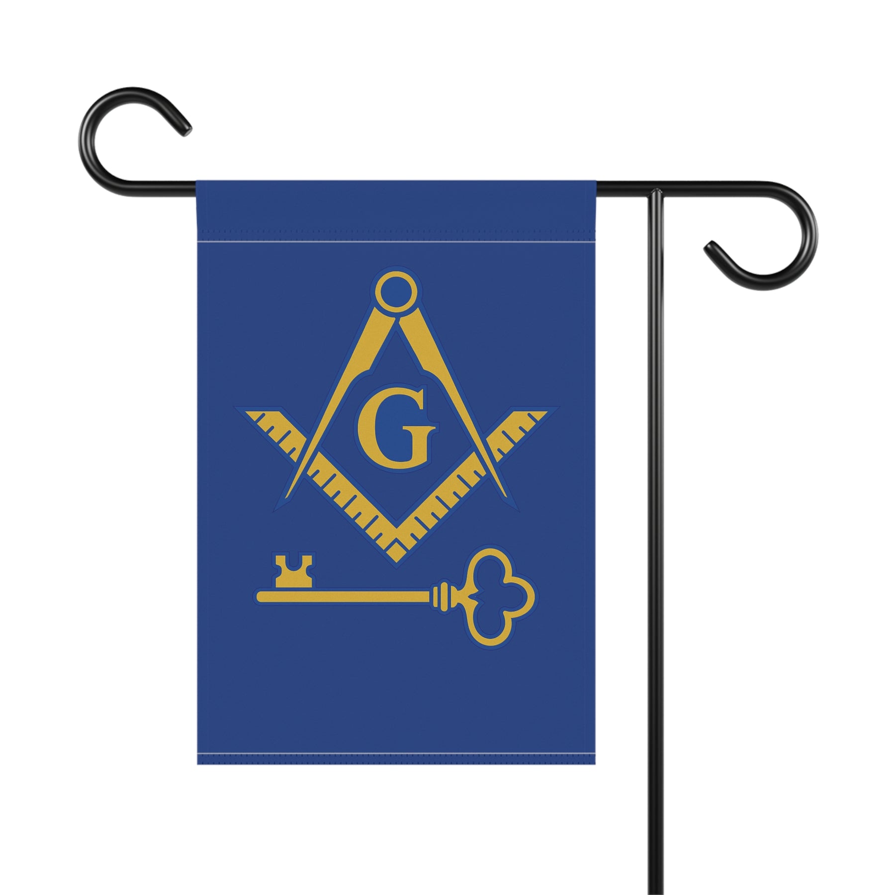 International Masons Yard Flag - Blue Poly Poplin - Bricks Masons