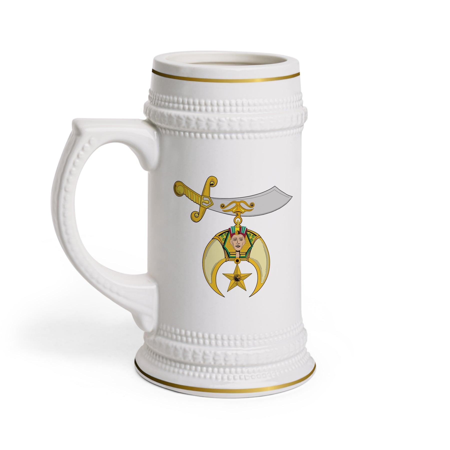 Shriners Mug - Scimitar & Crescent Emblem - Bricks Masons