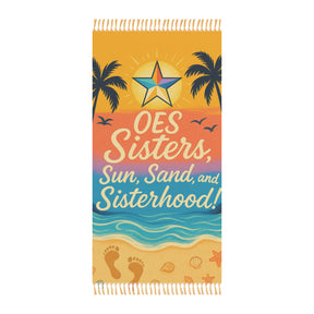 OES Towel - Sun, Sand & Sisterhood Vibrant Colors Beach Cloth - Bricks Masons