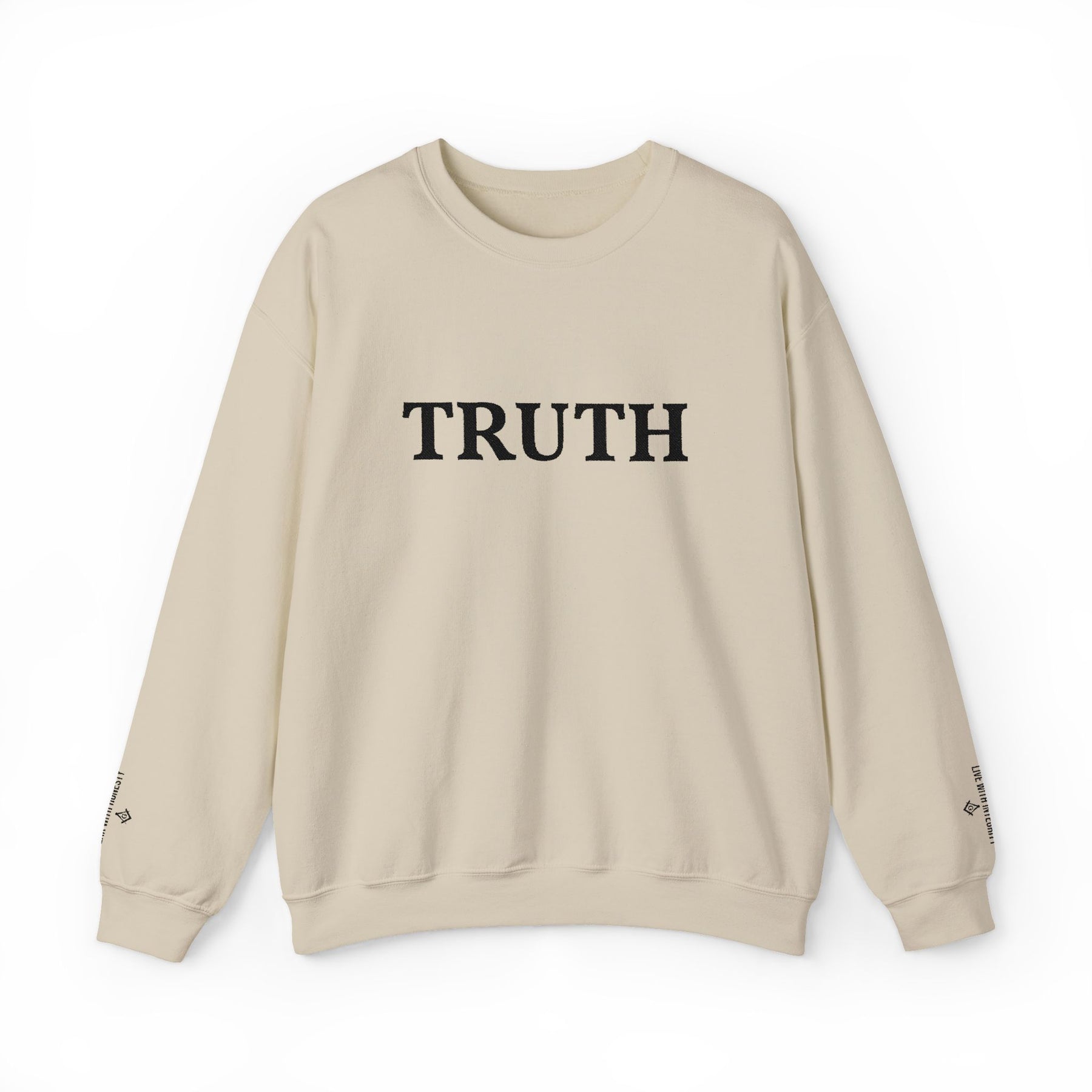 Master Mason Blue Lodge Sweatshirt - Truth Front & Sleeves Embroidery - Bricks Masons
