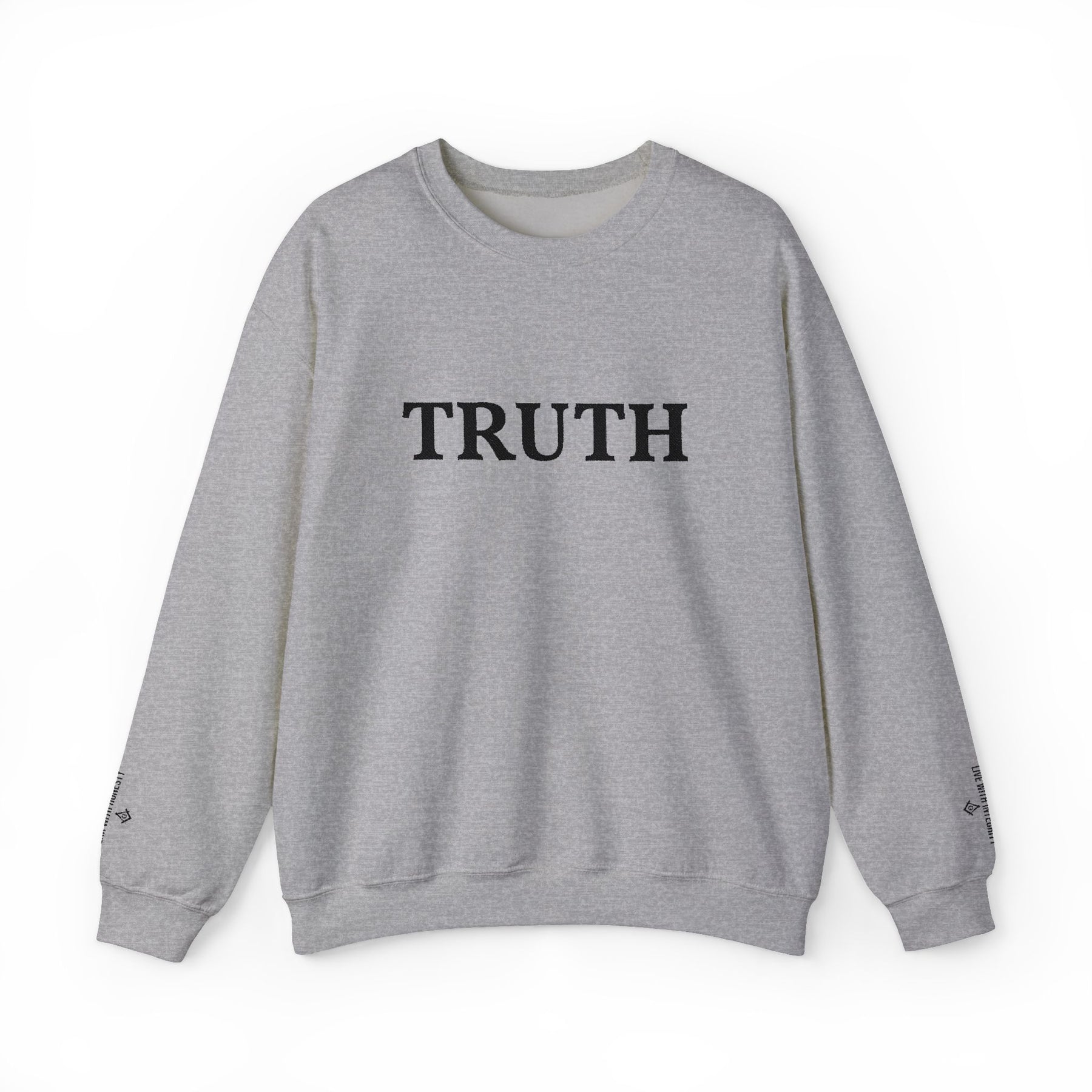 Master Mason Blue Lodge Sweatshirt - Truth Front & Sleeves Embroidery - Bricks Masons