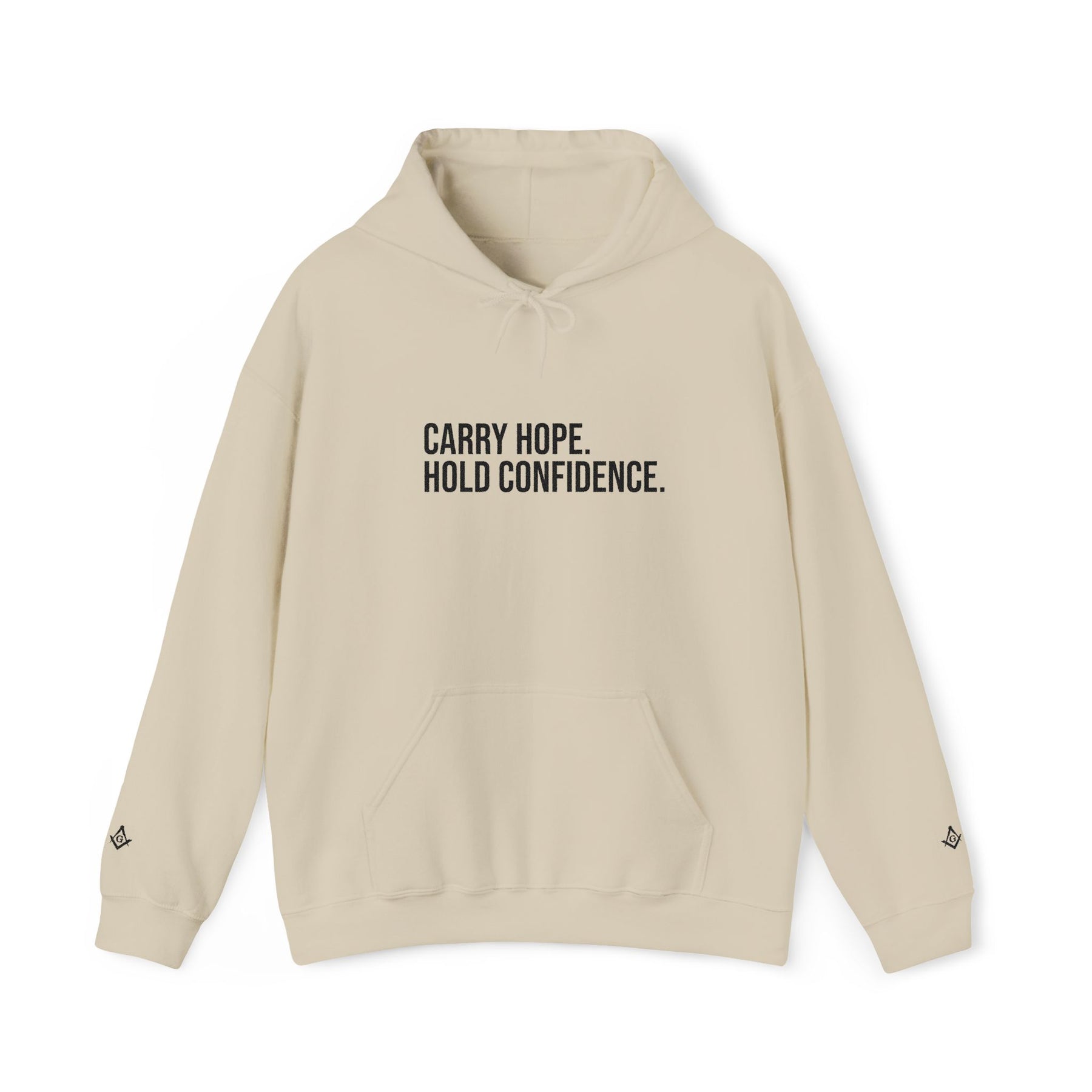 Master Mason Blue Lodge Hoodie - Carry Hope Hold Confidence - Bricks Masons