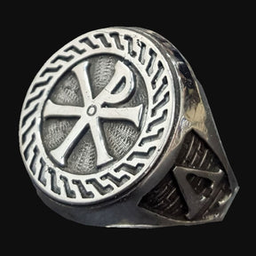 Templar Crimson XP Ring in Silver 1.9 cm 10 g Art 272 - Bricks Masons