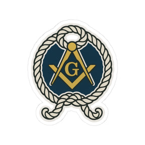 Master Mason Blue Lodge Sticker Decal - Kiss-Cut The Cable Tow S & C - Bricks Masons
