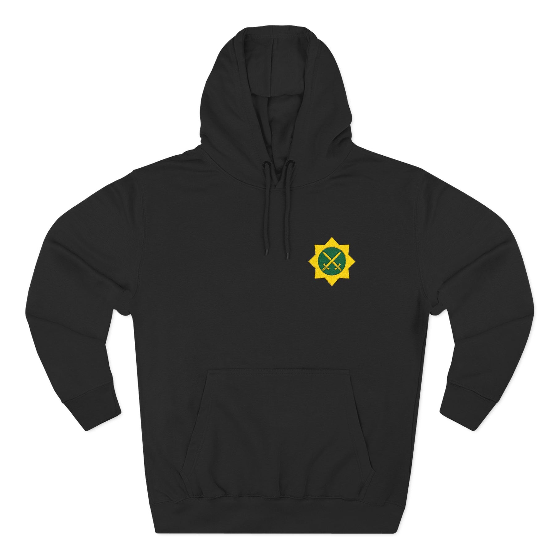 Red Cross of Babylone Hoodie - Embroidered Signature Detail - Bricks Masons