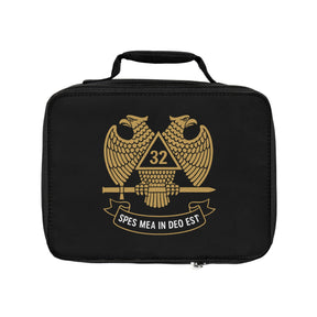 32nd Degree Scottish Rite Lunch Bag - Gold Eagle Wings Down Fully Insulated - Bricks Masons