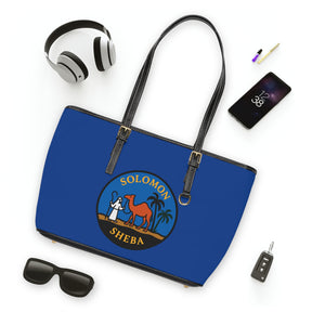 Queen of the South Handbag - Blue PU Leather With Ample Interior - Bricks Masons
