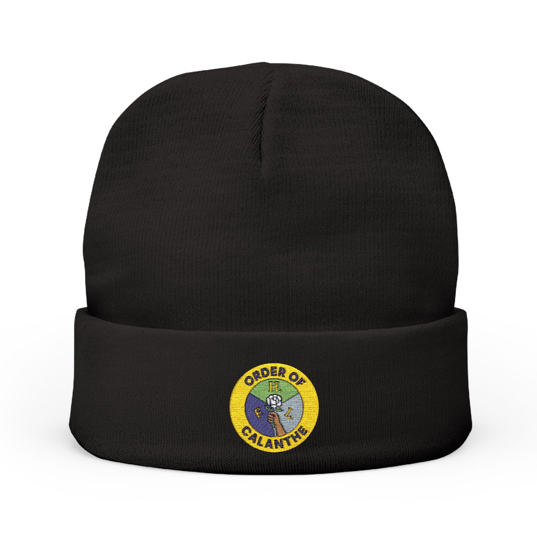 Order of Calanthe Beanie - Knit Embroidery Emblem - Bricks Masons