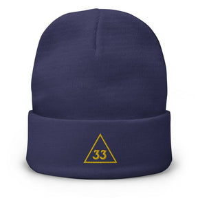 33rd Degree Scottish Rite Beanie - Golden Embroidery - Bricks Masons