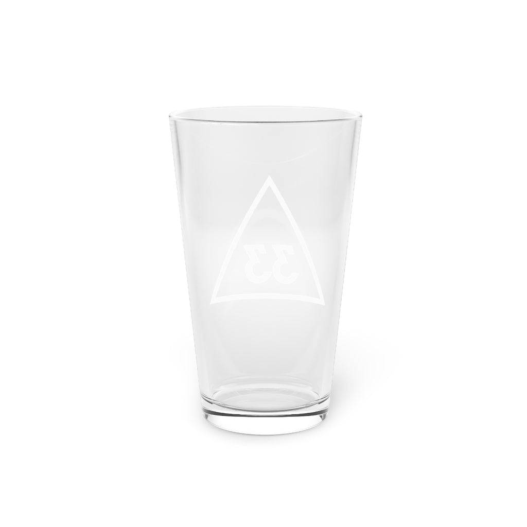 33rd Degree Scottish Rite Pint Glass - 16oz - Bricks Masons
