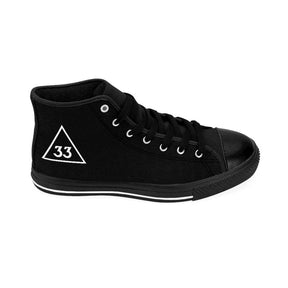 33rd Degree Scottish Rite Sneaker - High-top Black & White - Bricks Masons