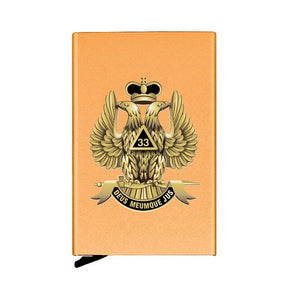 33rd Degree Scottish Rite Wallet - Automatic Pop-up Credit Card - Bricks Masons