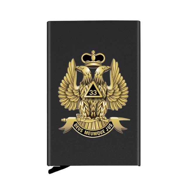 33rd Degree Scottish Rite Wallet - Automatic Pop-up Credit Card - Bricks Masons