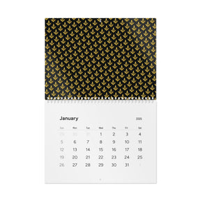 Master Mason Blue Lodge Calendar -  Gold & Black Square and Compass G 2025 Wall Calendar