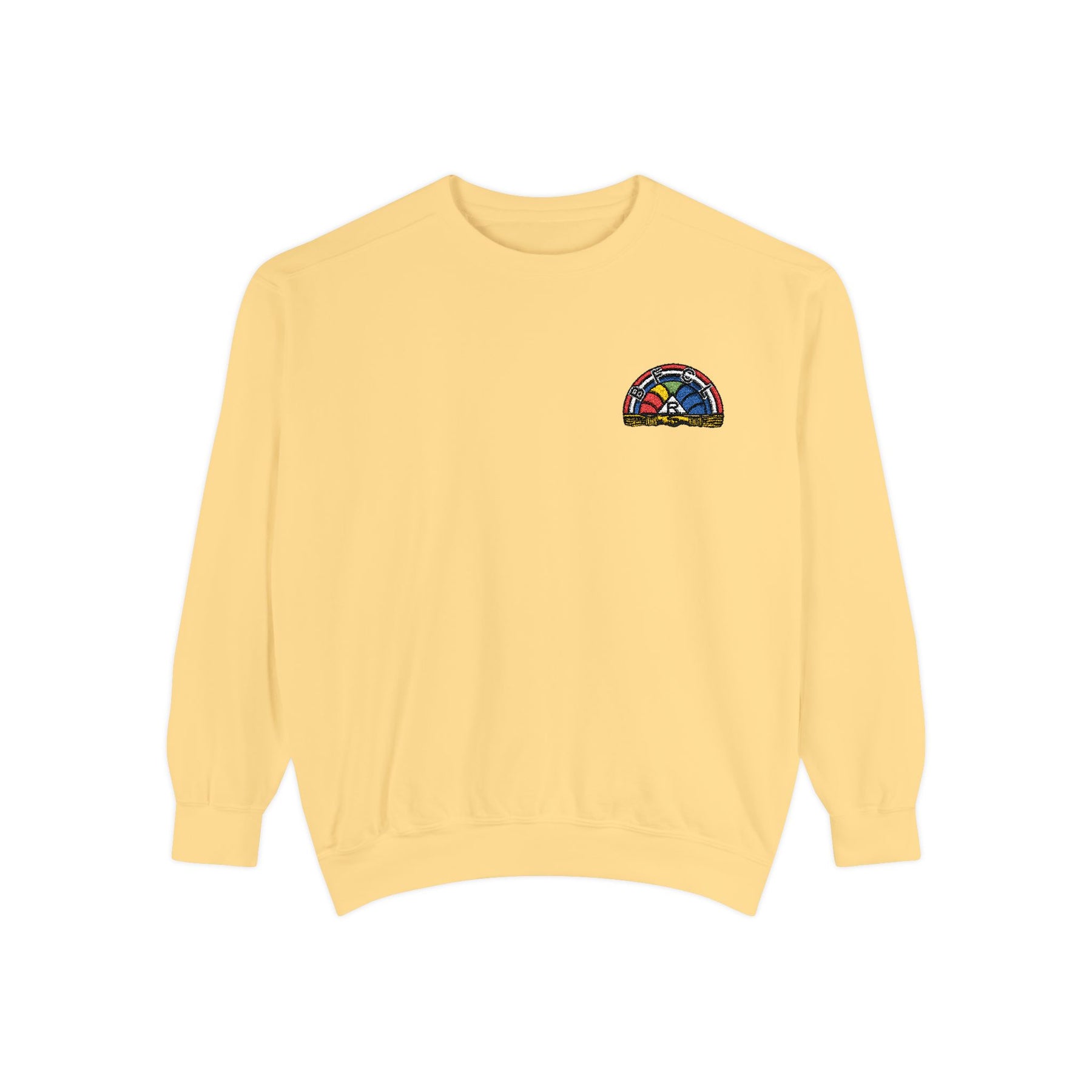 International Order of The Rainbow For Girls Sweatshirt - Embroidered Rainbow Star - Bricks Masons