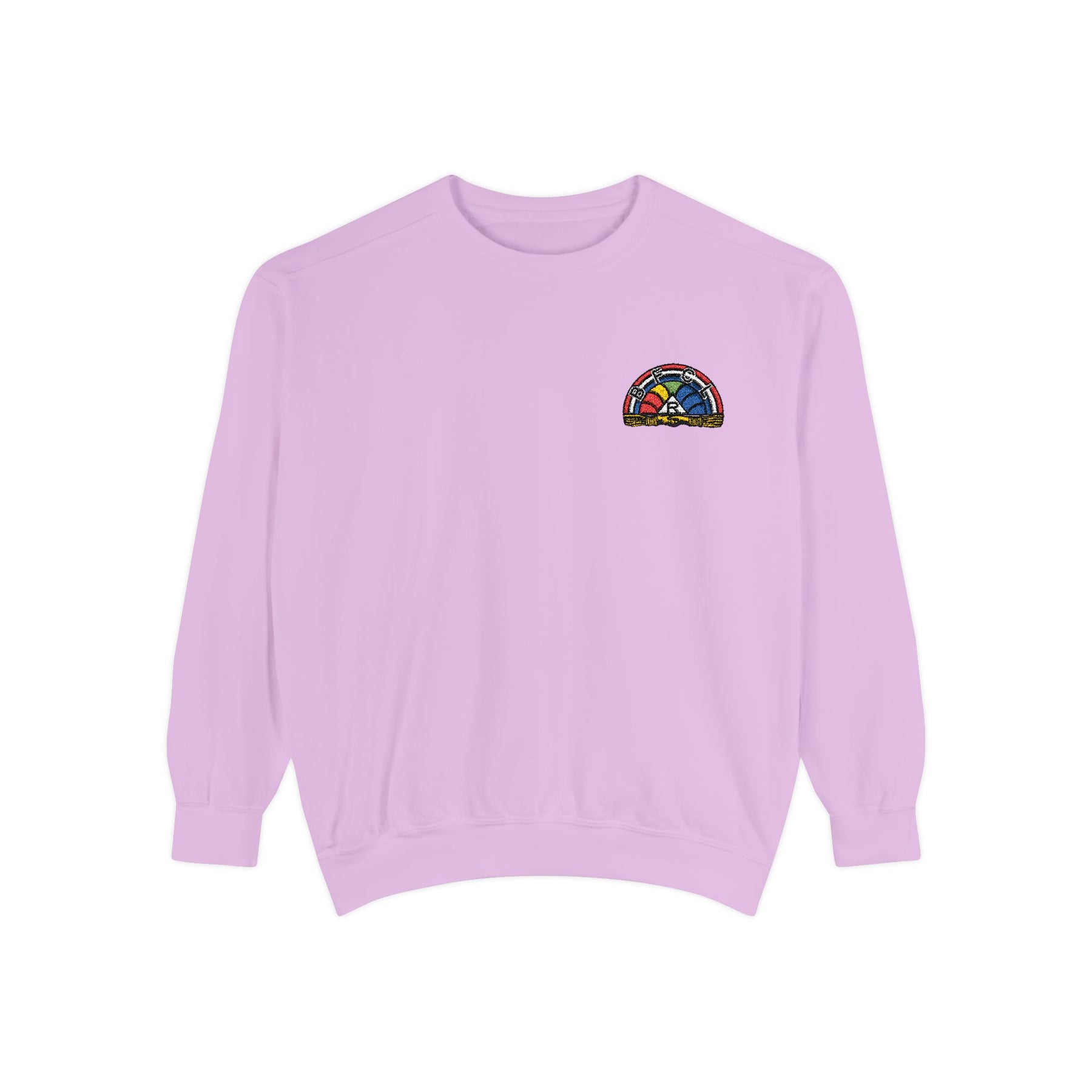 International Order of The Rainbow For Girls Sweatshirt - Embroidered Rainbow Star - Bricks Masons